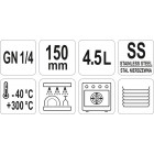 CUVĂ GN 1/4, 4.5L, 150MM
