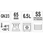 CUVĂ GN 2/3,  6.5L, 65MM