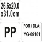 RECIPIENT DIN POLIPROPILENA 26X20X31