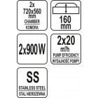 MAȘINĂ VIDAT DOUĂ CAMERE 450X600
